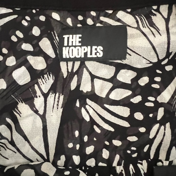 The Kooples Messy Butterfly Blouse, Size 3 FR/ Large US NWT Long Sleeve buttons - Picture 9 of 11